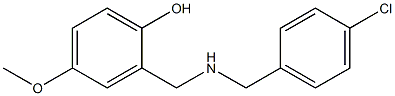 2-({[(4-chlorophenyl)methyl]amino}methyl)-4-methoxyphenol Struktur