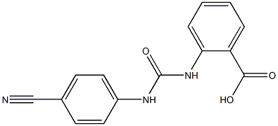 2-({[(4-cyanophenyl)amino]carbonyl}amino)benzoic acid Struktur