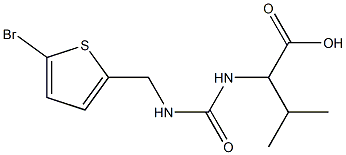 2-({[(5-bromothiophen-2-yl)methyl]carbamoyl}amino)-3-methylbutanoic acid Struktur