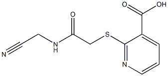 2-({[(cyanomethyl)carbamoyl]methyl}sulfanyl)pyridine-3-carboxylic acid Struktur