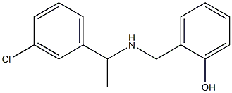 2-({[1-(3-chlorophenyl)ethyl]amino}methyl)phenol Struktur