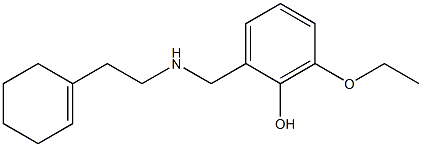 2-({[2-(cyclohex-1-en-1-yl)ethyl]amino}methyl)-6-ethoxyphenol Struktur