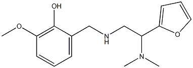 2-({[2-(dimethylamino)-2-(furan-2-yl)ethyl]amino}methyl)-6-methoxyphenol Struktur