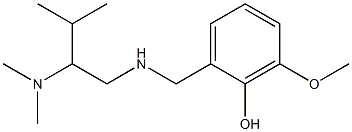 2-({[2-(dimethylamino)-3-methylbutyl]amino}methyl)-6-methoxyphenol Struktur