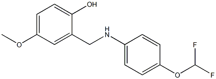 2-({[4-(difluoromethoxy)phenyl]amino}methyl)-4-methoxyphenol Struktur