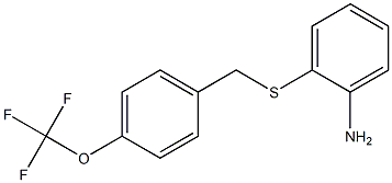 2-({[4-(trifluoromethoxy)phenyl]methyl}sulfanyl)aniline Struktur