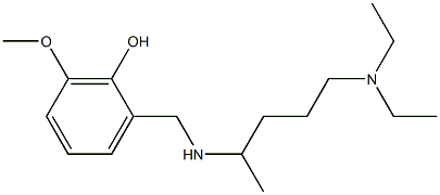 2-({[5-(diethylamino)pentan-2-yl]amino}methyl)-6-methoxyphenol Struktur