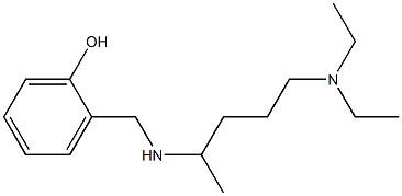 2-({[5-(diethylamino)pentan-2-yl]amino}methyl)phenol Struktur