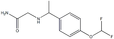 2-({1-[4-(difluoromethoxy)phenyl]ethyl}amino)acetamide Struktur