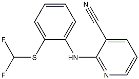 2-({2-[(difluoromethyl)sulfanyl]phenyl}amino)pyridine-3-carbonitrile Struktur