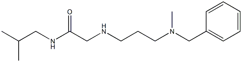 2-({3-[benzyl(methyl)amino]propyl}amino)-N-(2-methylpropyl)acetamide Struktur