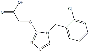 2-({4-[(2-chlorophenyl)methyl]-4H-1,2,4-triazol-3-yl}sulfanyl)acetic acid Struktur