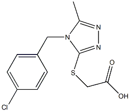 2-({4-[(4-chlorophenyl)methyl]-5-methyl-4H-1,2,4-triazol-3-yl}sulfanyl)acetic acid Struktur