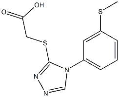 2-({4-[3-(methylsulfanyl)phenyl]-4H-1,2,4-triazol-3-yl}sulfanyl)acetic acid Struktur