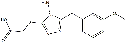 2-({4-amino-5-[(3-methoxyphenyl)methyl]-4H-1,2,4-triazol-3-yl}sulfanyl)acetic acid Struktur