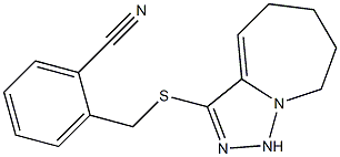 2-({5H,6H,7H,8H,9H-[1,2,4]triazolo[3,4-a]azepin-3-ylsulfanyl}methyl)benzonitrile Struktur