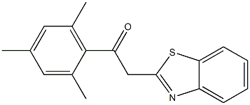 2-(1,3-benzothiazol-2-yl)-1-(2,4,6-trimethylphenyl)ethan-1-one Struktur