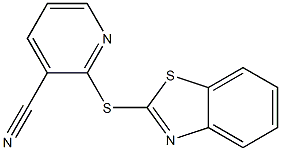 2-(1,3-benzothiazol-2-ylsulfanyl)pyridine-3-carbonitrile Struktur