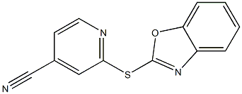 2-(1,3-benzoxazol-2-ylsulfanyl)pyridine-4-carbonitrile Struktur