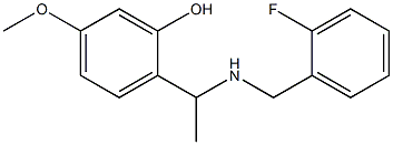 2-(1-{[(2-fluorophenyl)methyl]amino}ethyl)-5-methoxyphenol Struktur