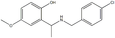 2-(1-{[(4-chlorophenyl)methyl]amino}ethyl)-4-methoxyphenol Struktur