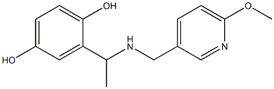 2-(1-{[(6-methoxypyridin-3-yl)methyl]amino}ethyl)benzene-1,4-diol Struktur