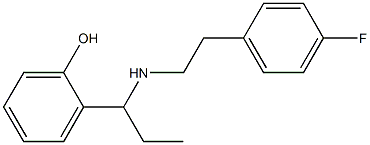 2-(1-{[2-(4-fluorophenyl)ethyl]amino}propyl)phenol Struktur