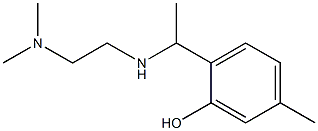 2-(1-{[2-(dimethylamino)ethyl]amino}ethyl)-5-methylphenol Struktur