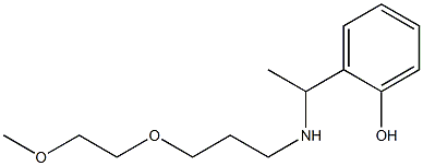 2-(1-{[3-(2-methoxyethoxy)propyl]amino}ethyl)phenol Struktur