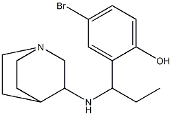 2-(1-{1-azabicyclo[2.2.2]octan-3-ylamino}propyl)-4-bromophenol Struktur