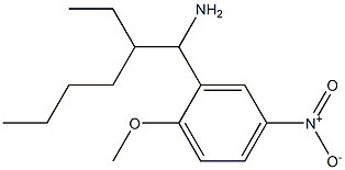 2-(1-amino-2-ethylhexyl)-1-methoxy-4-nitrobenzene Struktur