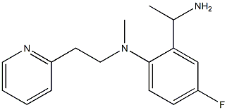 2-(1-aminoethyl)-4-fluoro-N-methyl-N-[2-(pyridin-2-yl)ethyl]aniline Struktur