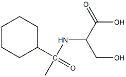 2-(1-cyclohexylacetamido)-3-hydroxypropanoic acid Struktur