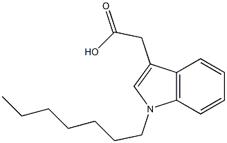 2-(1-heptyl-1H-indol-3-yl)acetic acid Struktur