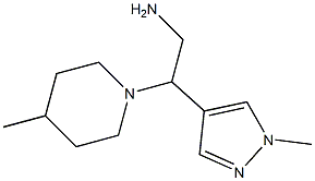 2-(1-methyl-1H-pyrazol-4-yl)-2-(4-methylpiperidin-1-yl)ethan-1-amine Struktur