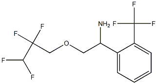 2-(2,2,3,3-tetrafluoropropoxy)-1-[2-(trifluoromethyl)phenyl]ethan-1-amine Struktur