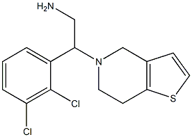 2-(2,3-dichlorophenyl)-2-{4H,5H,6H,7H-thieno[3,2-c]pyridin-5-yl}ethan-1-amine Struktur