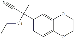 2-(2,3-dihydro-1,4-benzodioxin-6-yl)-2-(ethylamino)propanenitrile Struktur