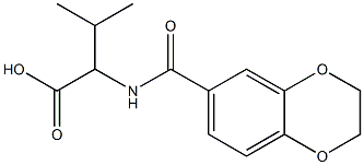 2-(2,3-dihydro-1,4-benzodioxin-6-ylformamido)-3-methylbutanoic acid Struktur