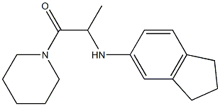 2-(2,3-dihydro-1H-inden-5-ylamino)-1-(piperidin-1-yl)propan-1-one Struktur