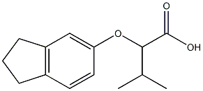 2-(2,3-dihydro-1H-inden-5-yloxy)-3-methylbutanoic acid Struktur