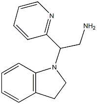 2-(2,3-dihydro-1H-indol-1-yl)-2-(pyridin-2-yl)ethan-1-amine Struktur