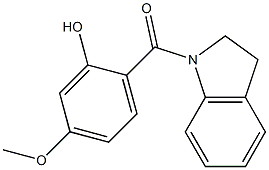 2-(2,3-dihydro-1H-indol-1-ylcarbonyl)-5-methoxyphenol Struktur