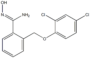 2-(2,4-dichlorophenoxymethyl)-N'-hydroxybenzene-1-carboximidamide Struktur