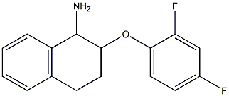 2-(2,4-difluorophenoxy)-1,2,3,4-tetrahydronaphthalen-1-amine Struktur