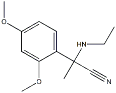 2-(2,4-dimethoxyphenyl)-2-(ethylamino)propanenitrile Struktur