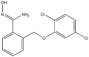 2-(2,5-dichlorophenoxymethyl)-N'-hydroxybenzene-1-carboximidamide Struktur