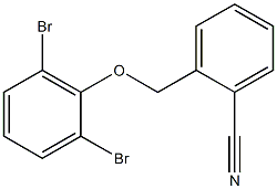 2-(2,6-dibromophenoxymethyl)benzonitrile Struktur