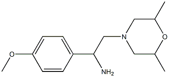 2-(2,6-dimethylmorpholin-4-yl)-1-(4-methoxyphenyl)ethanamine Struktur