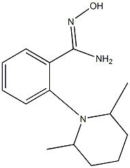 2-(2,6-dimethylpiperidin-1-yl)-N'-hydroxybenzene-1-carboximidamide Struktur